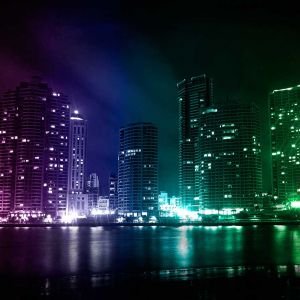 Skyline da Cidade Neon
