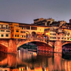 Ponte Vecchio ao Crepúsculo