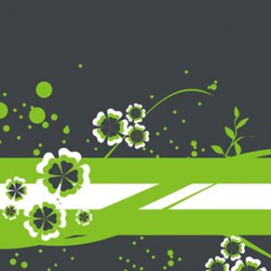 Design Floral Abstrato Verde