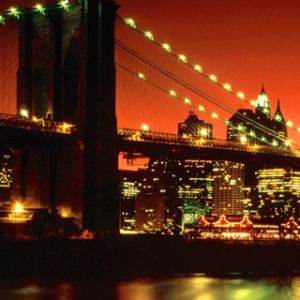 Ponte do Brooklyn ao Pôr do Sol