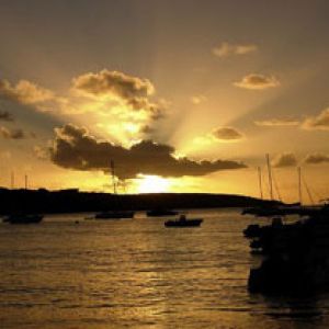 Pôr do Sol sobre o Oceano