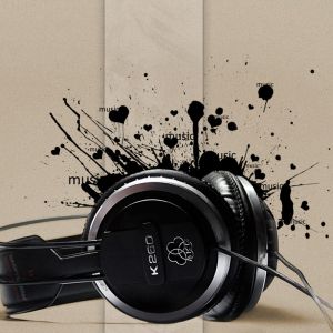 Fones de Ouvido Elegantes com Respingos Musicais
