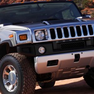 Hummer SUV em Close-Up