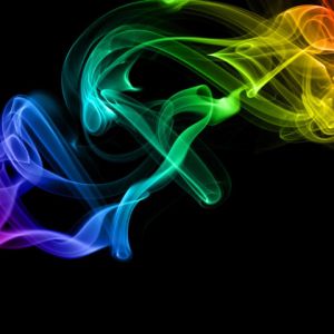 Arte Abstrata de Fumaça Colorida