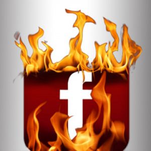 Logo do Facebook em Chamas