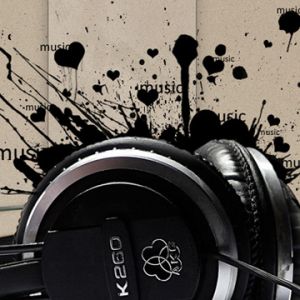 Fones de Ouvido Musicais Arte Abstrata