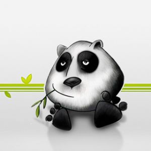 Ilustração de panda fofo