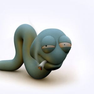 Worm Engraçado em Cartoon