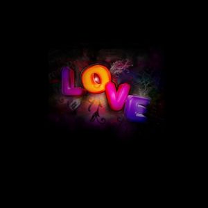 Tipografia Colorida do Amor