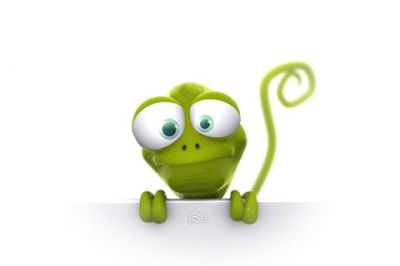 Lagarto Verde Engraçado