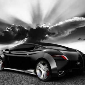 Elegante carro conceito Audi preto