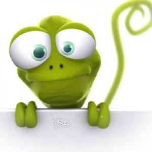 Sapo Verde de Desenho Animado Fofo
