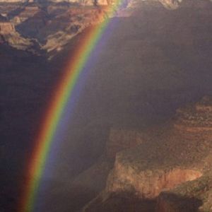 Arco-íris no Grand Canyon