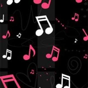 Fundo Colorido de Notas Musicais