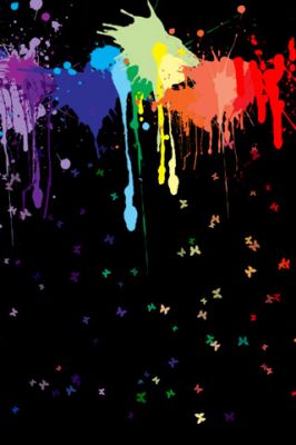 Pintura Colorida com Borboletas