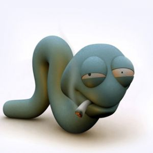 Worm Engraçado em Desenho Animado