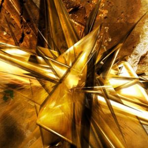 Arte Abstrata Dourada