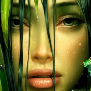 Arte Fantástica Verde Encantadora