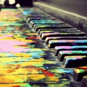 Teclas de Piano Coloridas