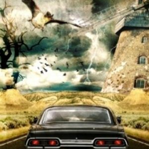 Paisagem Fantástica com Carro