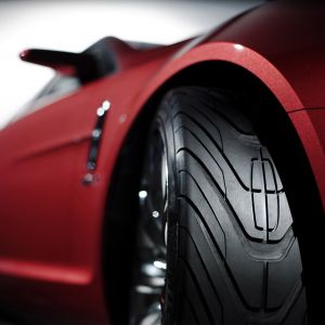 Carro Esportivo Vermelho em Close-Up