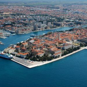 Vista Aérea de Zadar, Croácia