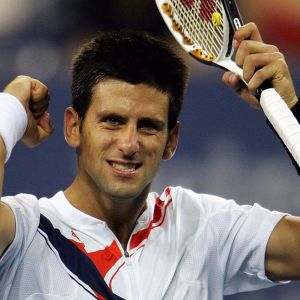 Celebração de Novak Djokovic