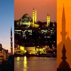 Horizonte de Istambul ao Pôr do Sol