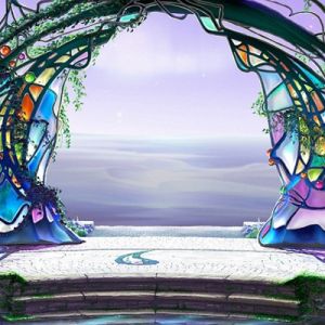 Arco Fantástico em Vidro Colorido