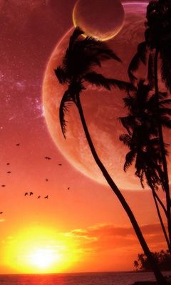 Deslumbrante Pôr do Sol com Planetas