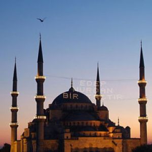 Mesquita Sultan Ahmed ao Pôr do Sol