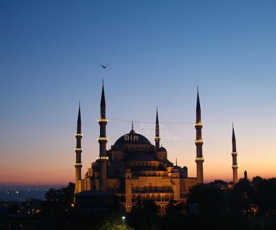Mesquita Sultan Ahmed ao Pôr do Sol