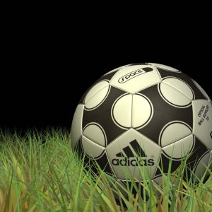 Bola de Futebol Adidas na Grama