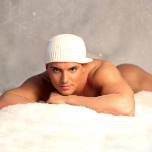 Homem de Inverno na Neve