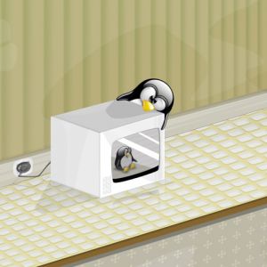 Pinguim no Micro-ondas