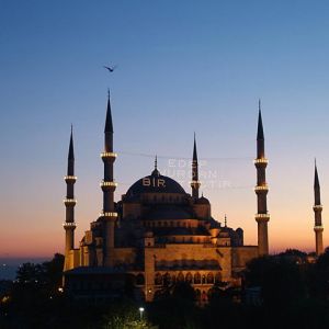 Mesquita Sultan Ahmed ao Pôr do Sol