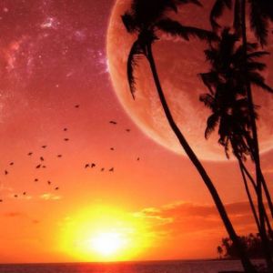 Deslumbrante Pôr do Sol com Planetas