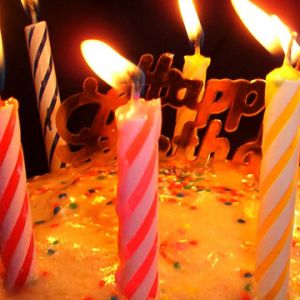 Bolo de Aniversário com Velas