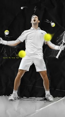 Novak Djokovic Ação de Tênis - wallpaper preview