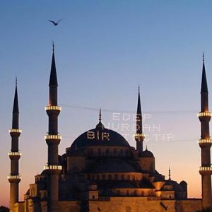 Mesquita Sultan Ahmed ao Pôr do Sol
