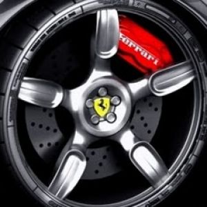 Roda Ferrari em Close-Up