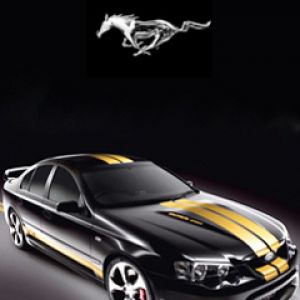 Ford Mustang Preto e Dourado