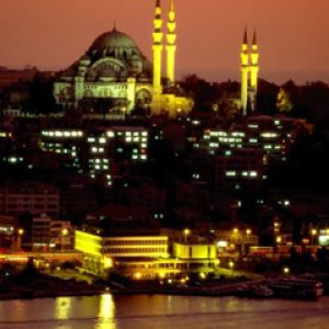 Skyline de Istambul ao Pôr do Sol