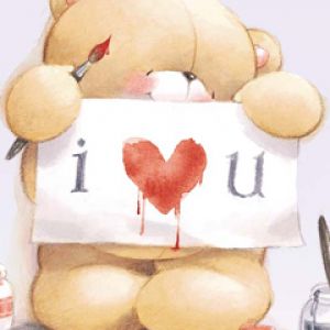 Ursinho Fofo com Mensagem de Amor