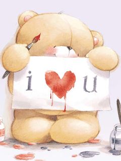 Ursinho Fofo com Mensagem de Amor