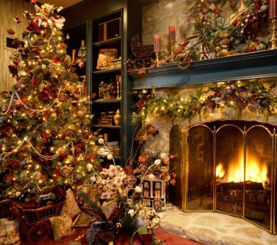 Sala de Estar de Natal Aconchegante