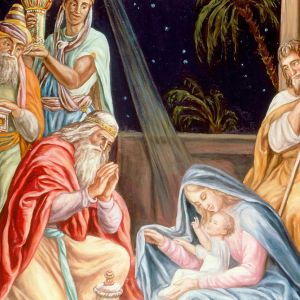 Cena de Natividade com Reis Magos