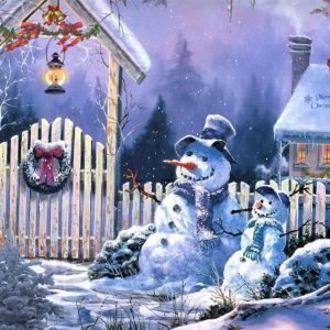 Encantadores Bonecos de Neve de Natal