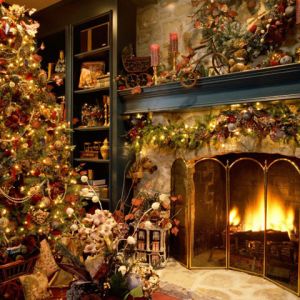 Lareira de Natal Aconchegante
