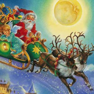 Passeio de trenó do Papai Noel